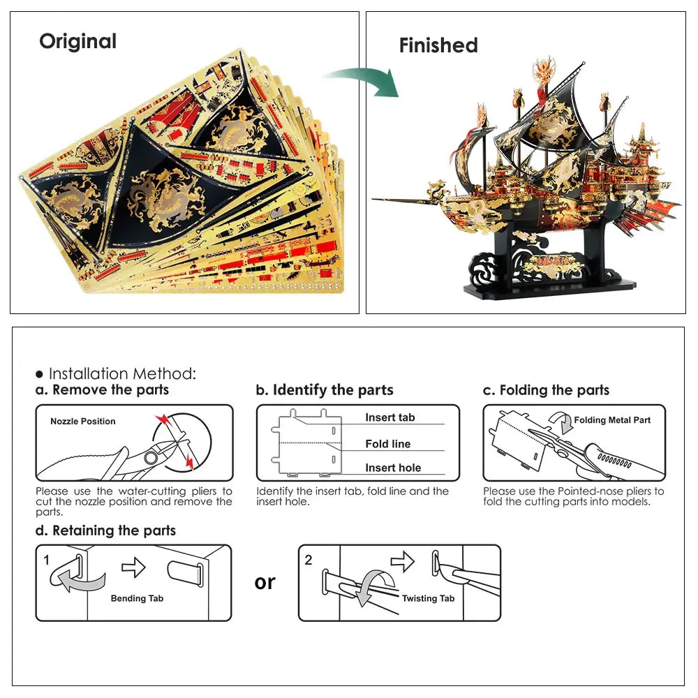 The Wind Breaker 3D Metal Ship Model Kit