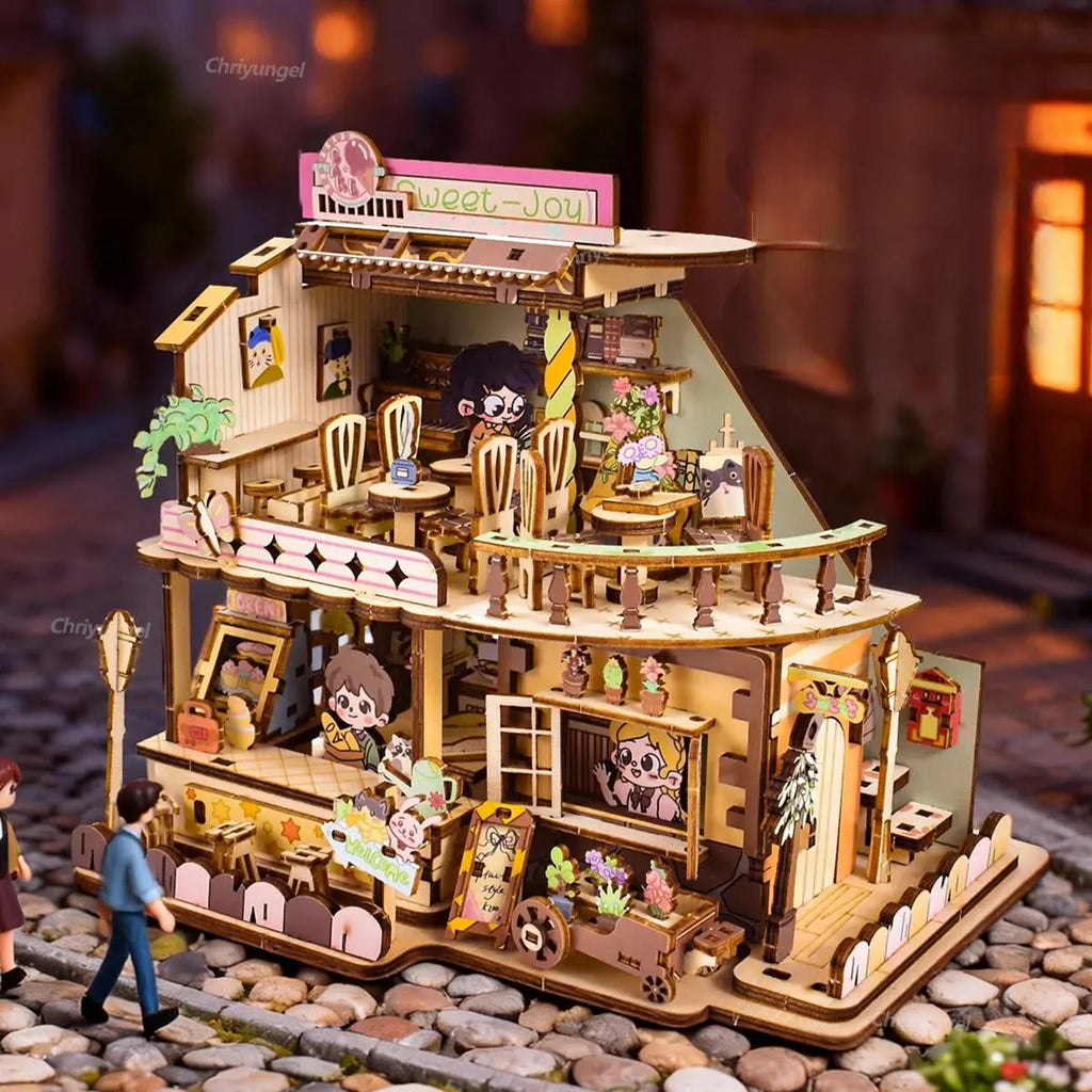 Sweet Shop Miniature House Kit Wooden - Model to assemble
