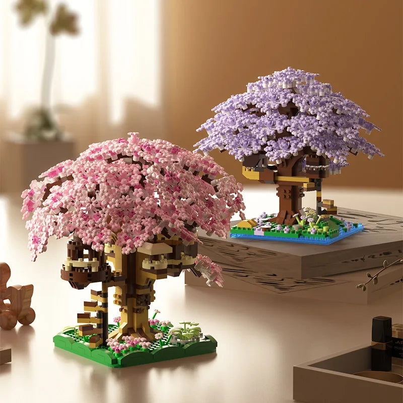 Spring pink cherry tree - Model to assemble