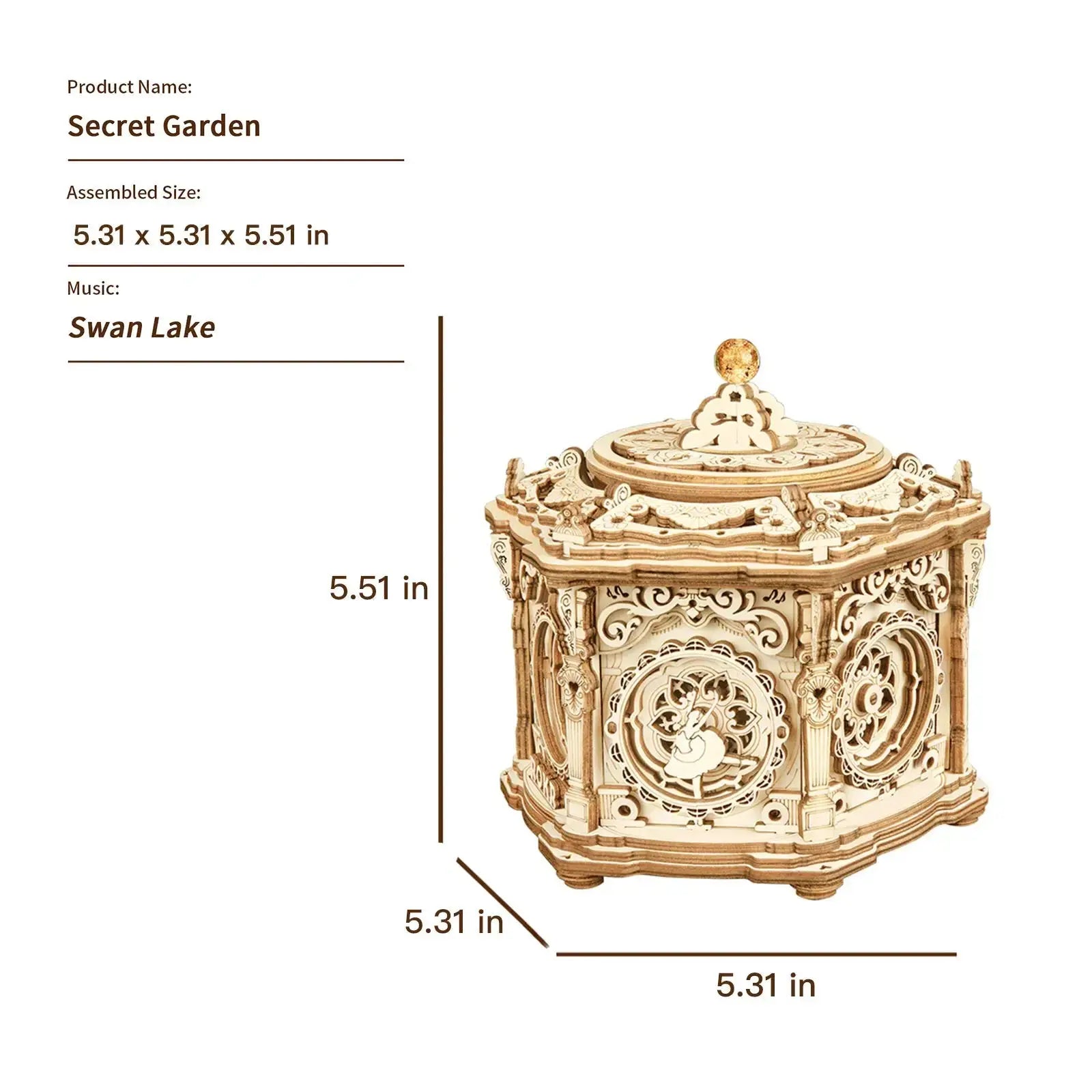 Mechanical Music Box Wooden Model Kit - Model to assemble