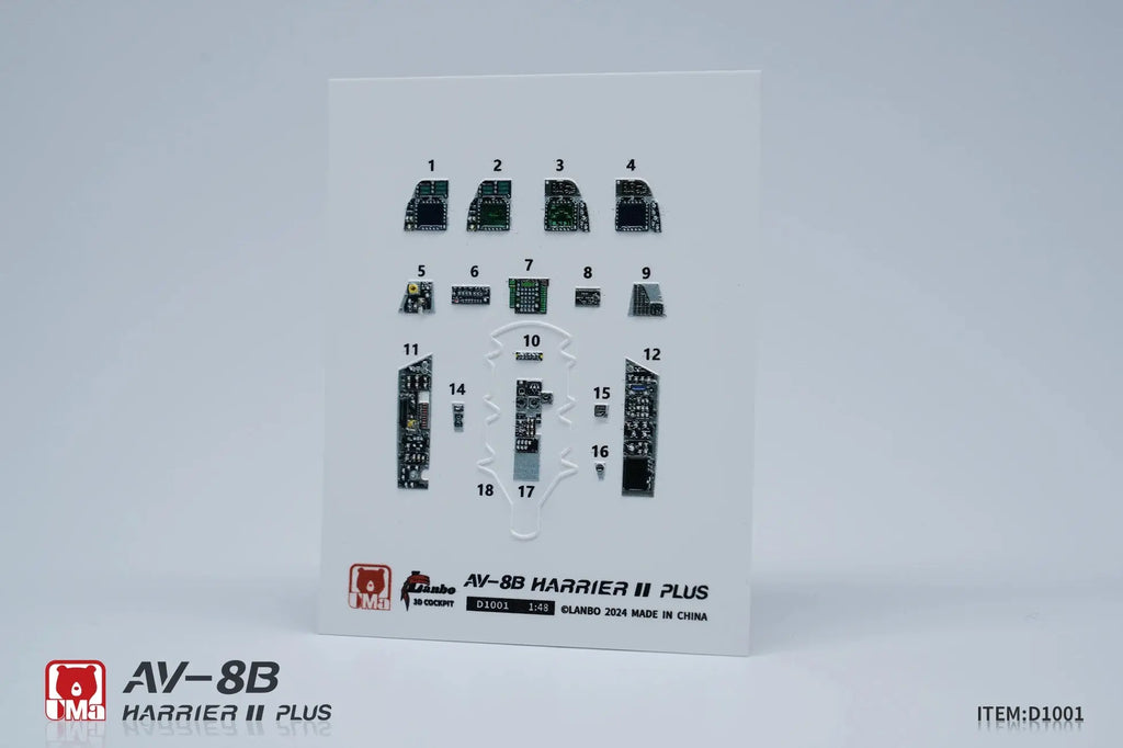 AV-8B Harrier II Plus Attack Aircraft Model Kit 1/48 Scale – USMC Military Jet DIY Assembly - Model to assemble