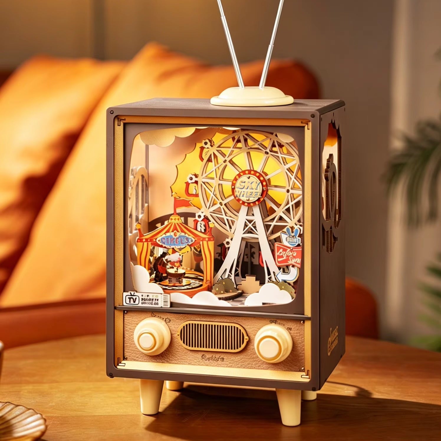 Sakura Dreamy TV Music Box with LED Lights Model to assemble