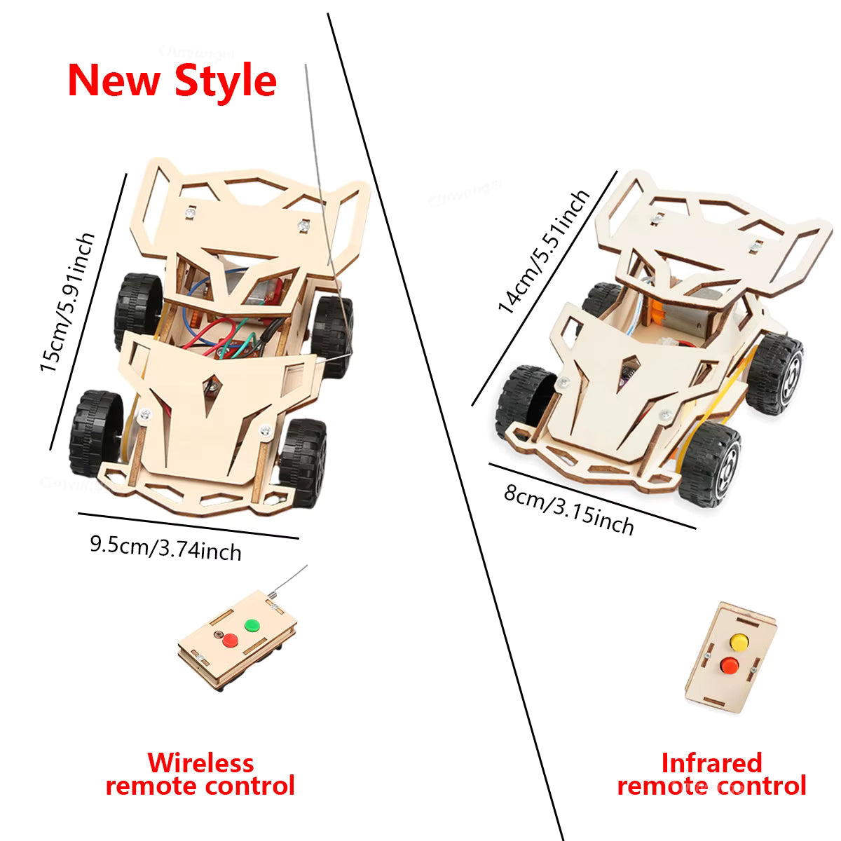 DIY Wooden Remote Control Car Model to assemble
