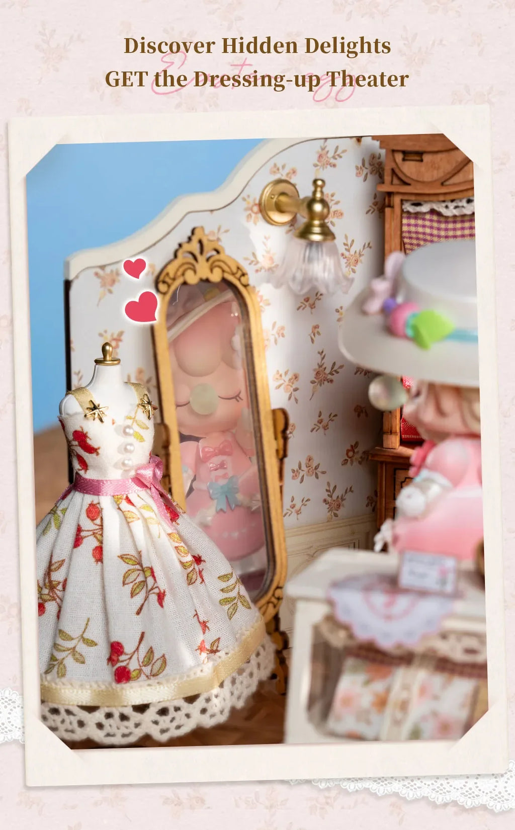 Elsa's Tailoring Miniature Dollhouse with LED Lights - Model to assemble