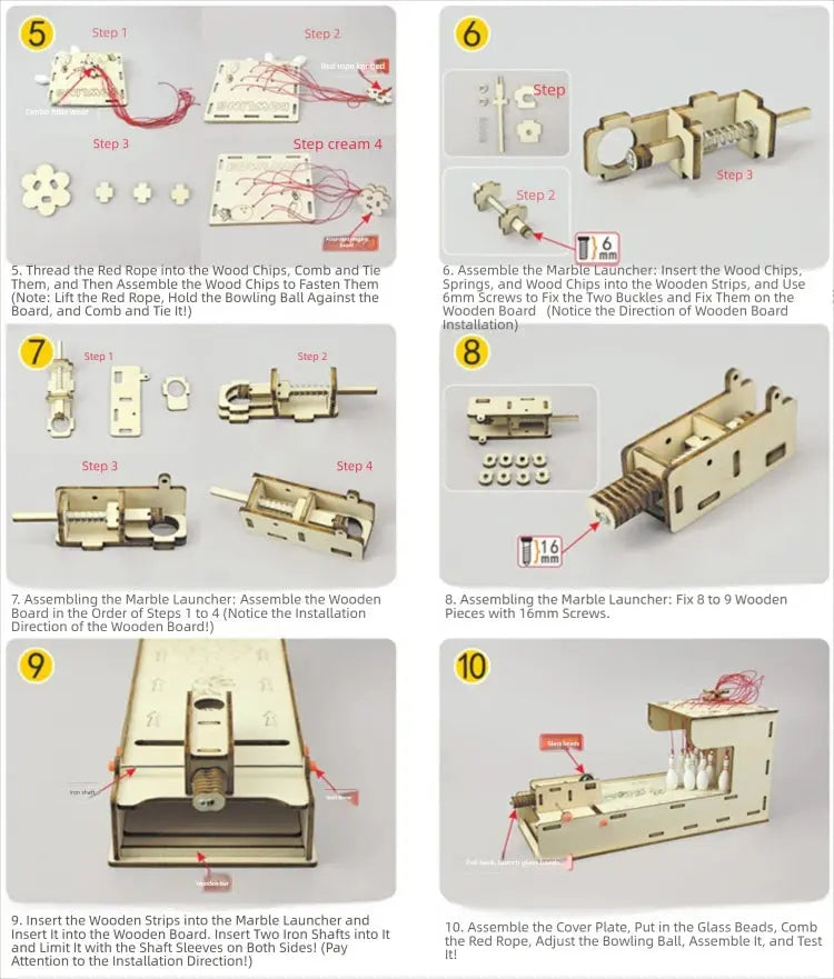 Mini Bowling Ball Wooden Model Kit Model to assemble