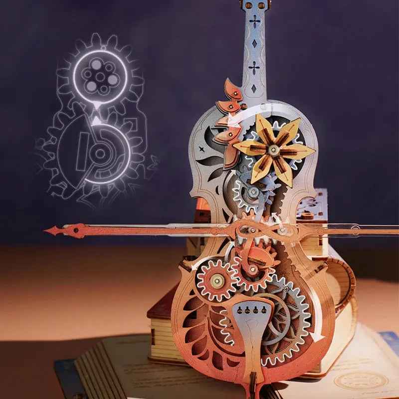 Magical Cello Music Box Model to assemble