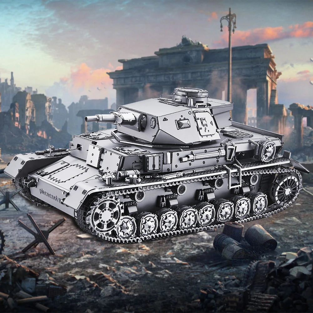 Piececool 3D Metal Puzzle T-34/76 Medium Tank Diy Jigsaw Toy for Adult Brain Teaser Assembly Model for Collection Model to assemble