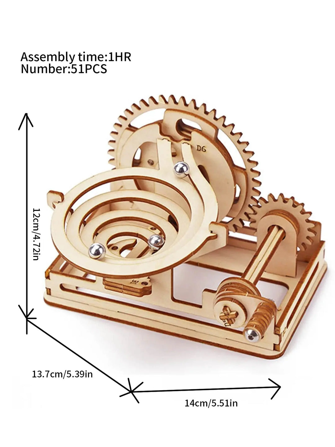 Spiral Marble Run Model to assemble