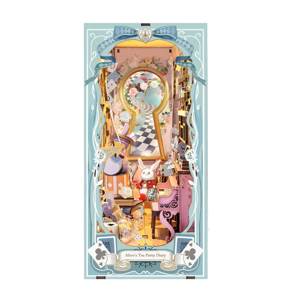 Princess Tea Party Diary Book Nook Shelf Insert - Model to assemble