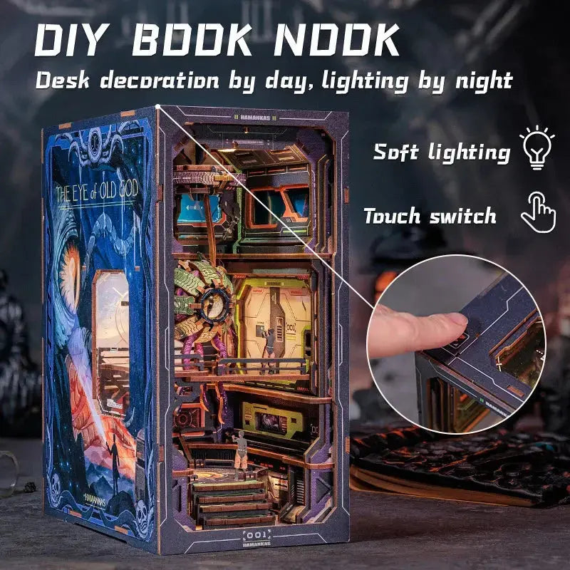 DIY Bookstore Book Nook with Light - Model to assemble