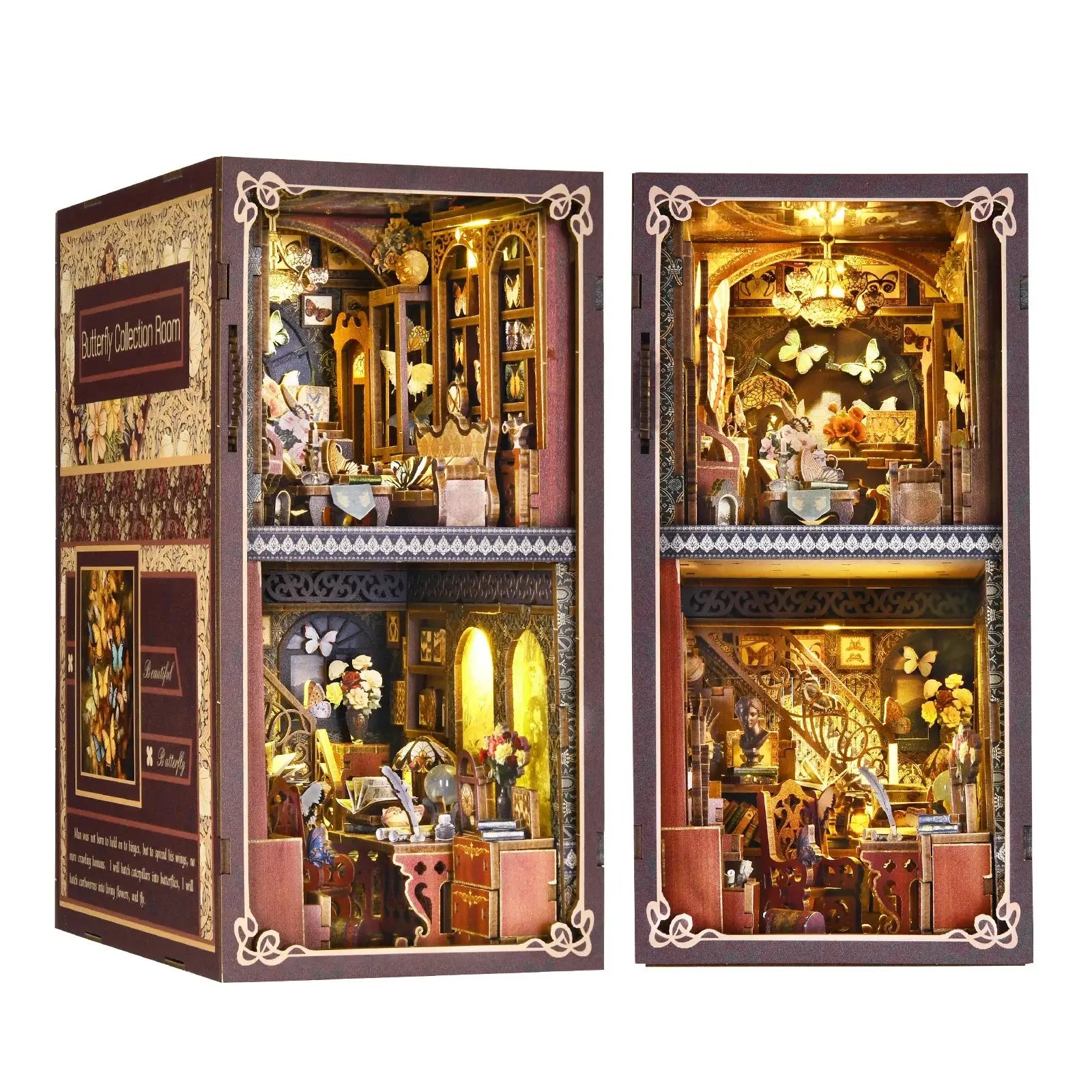 The Master's Dollhouse bookend with LED Light - Model to assemble