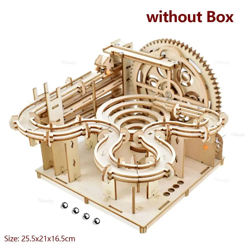 3D Wooden Puzzle DIY Building Kits Mechanical Model Marble Run - Model to assemble
