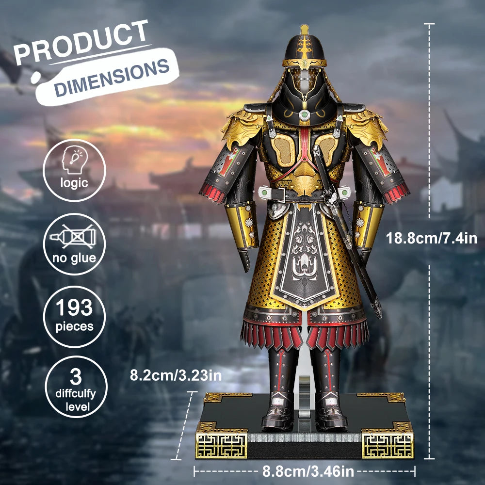 Piececool Model Building Kits a Suit of Armour Kit 3D Metal Puzzles DIY Toys for Adult Jigsaw Collection Birthday Gifts Model to assemble