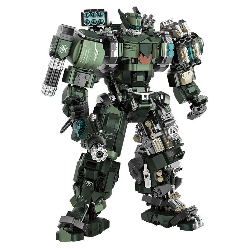 1403pcs Large Mecha Warrior Building Blocks Set Battle Robots Action Figure Model Kits Adult Teens Assembled Toys Gifts For Boys Model to assemble