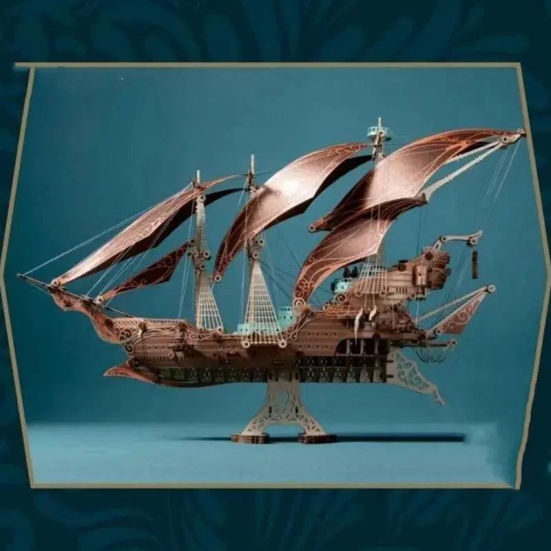 Steampunk Mysteries Pirate Ship of Future 3D Wooden Puzzle Kits - Model to assemble