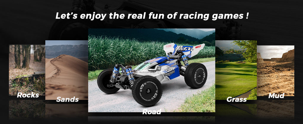 WLtoys144011 1/14 4WD RC Cars for Adults , Max 43 Mph Off-road Fast RC Car,Upgraded version(144001V2) ,Suitable for Outdoors Model to assemble