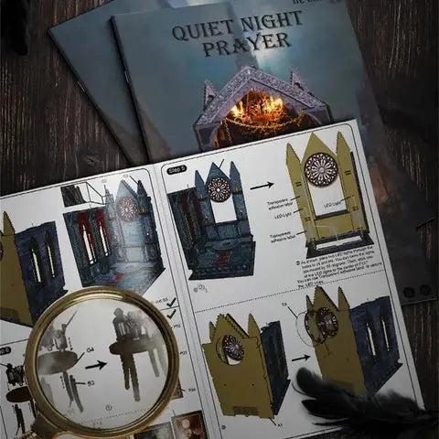 Quiet Night Prayer DIY Book Nook Kit Model to assemble