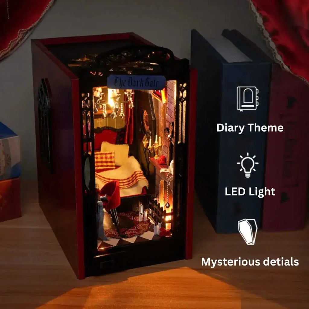 The Dark Gate DIY Book Nook Kit Model to assemble